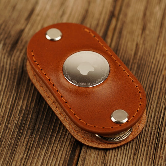 Apple AirTag Leather Key Organizer - Smart Key Storage with Airtag Pocket - Keychains - Souma Leather