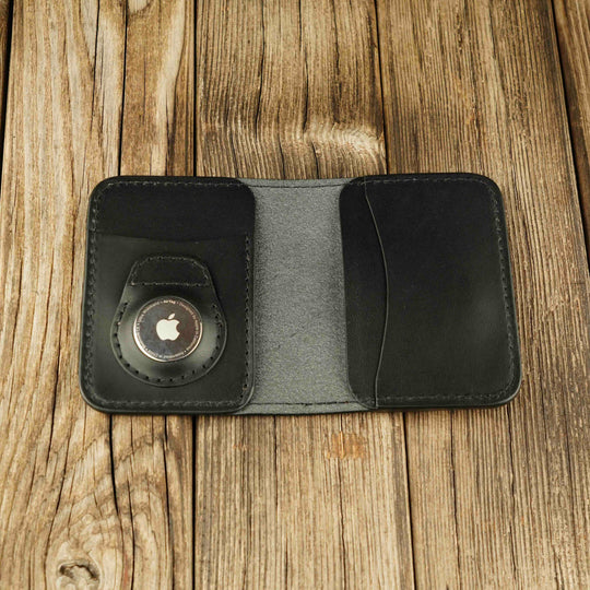 Apple AirTag Leather Bifold Wallet - Wallets & Money Clips - Souma Leather