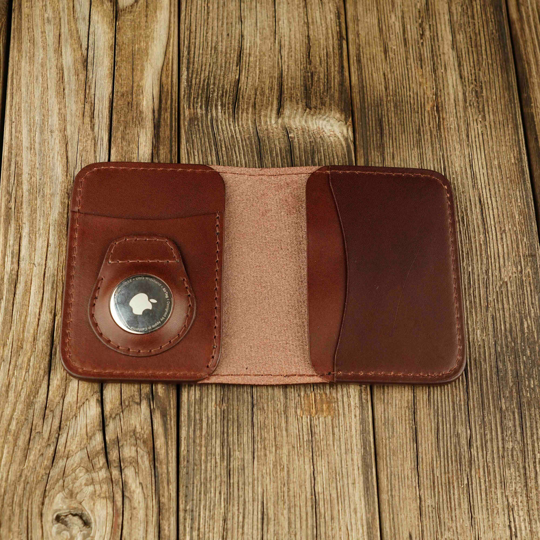 Apple AirTag Leather Bifold Wallet - Wallets & Money Clips - Souma Leather