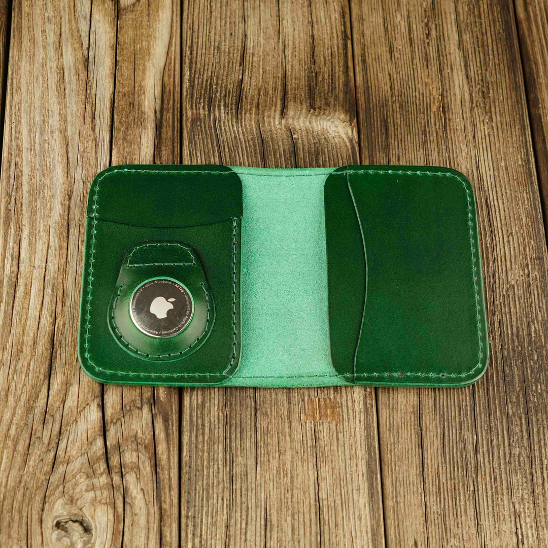 Apple AirTag Leather Bifold Wallet - Wallets & Money Clips - Souma Leather