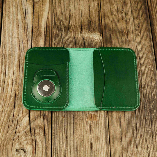 Apple AirTag Leather Bifold Wallet - Wallets & Money Clips - Souma Leather