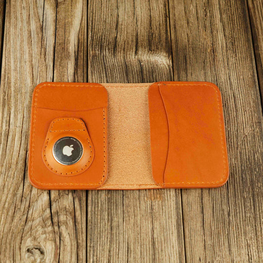 Apple AirTag Leather Bifold Wallet - Wallets & Money Clips - Souma Leather