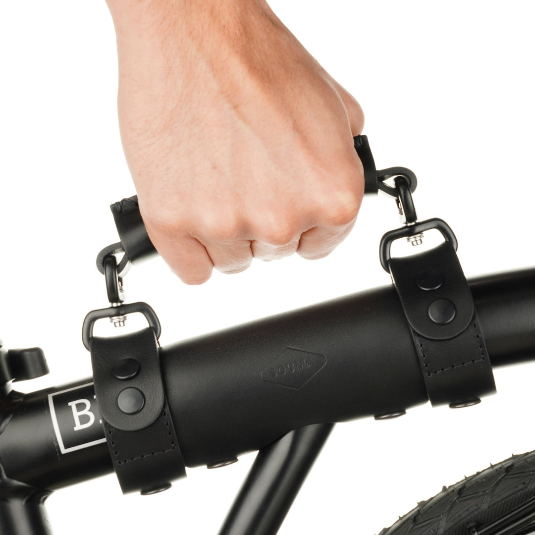 Heavy Duty Leather Carry Handle for Brompton Bicycle - Brompton accessories - Souma Leather