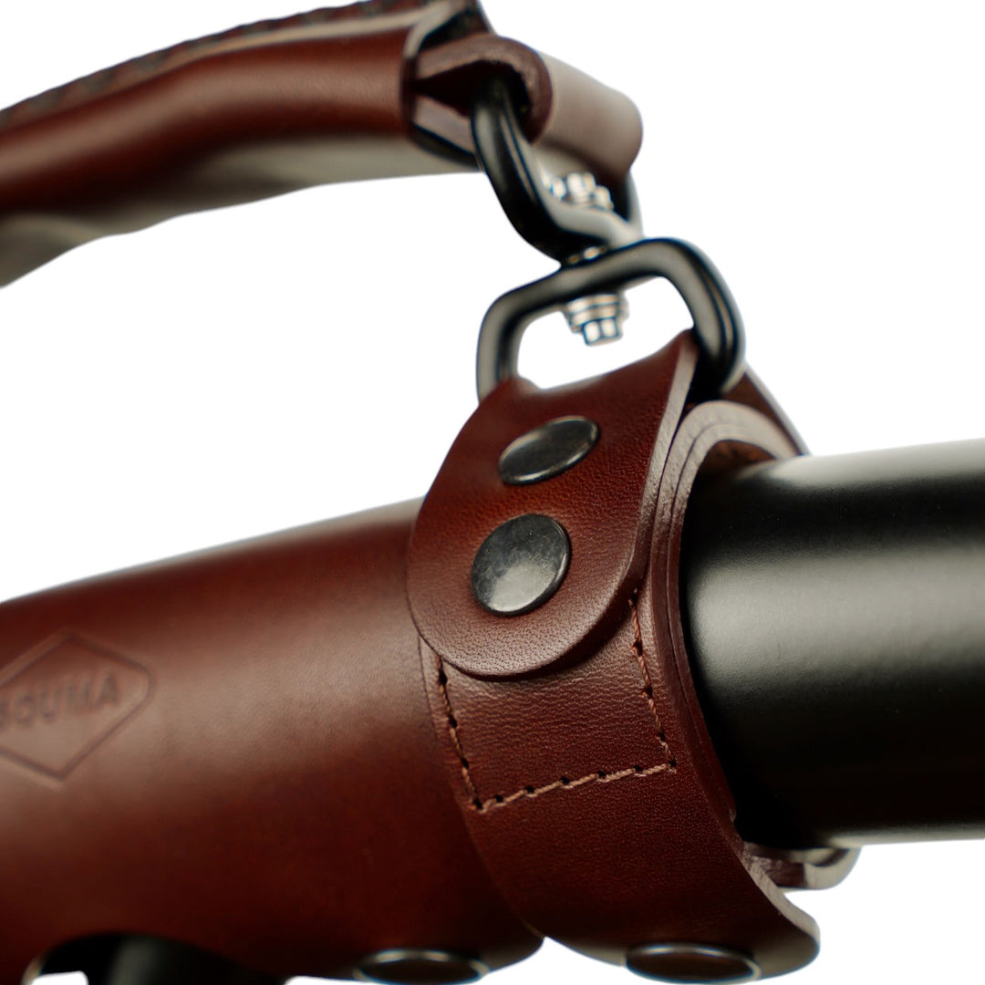 Heavy Duty Leather Carry Handle for Brompton Bicycle - Brompton accessories - Souma Leather