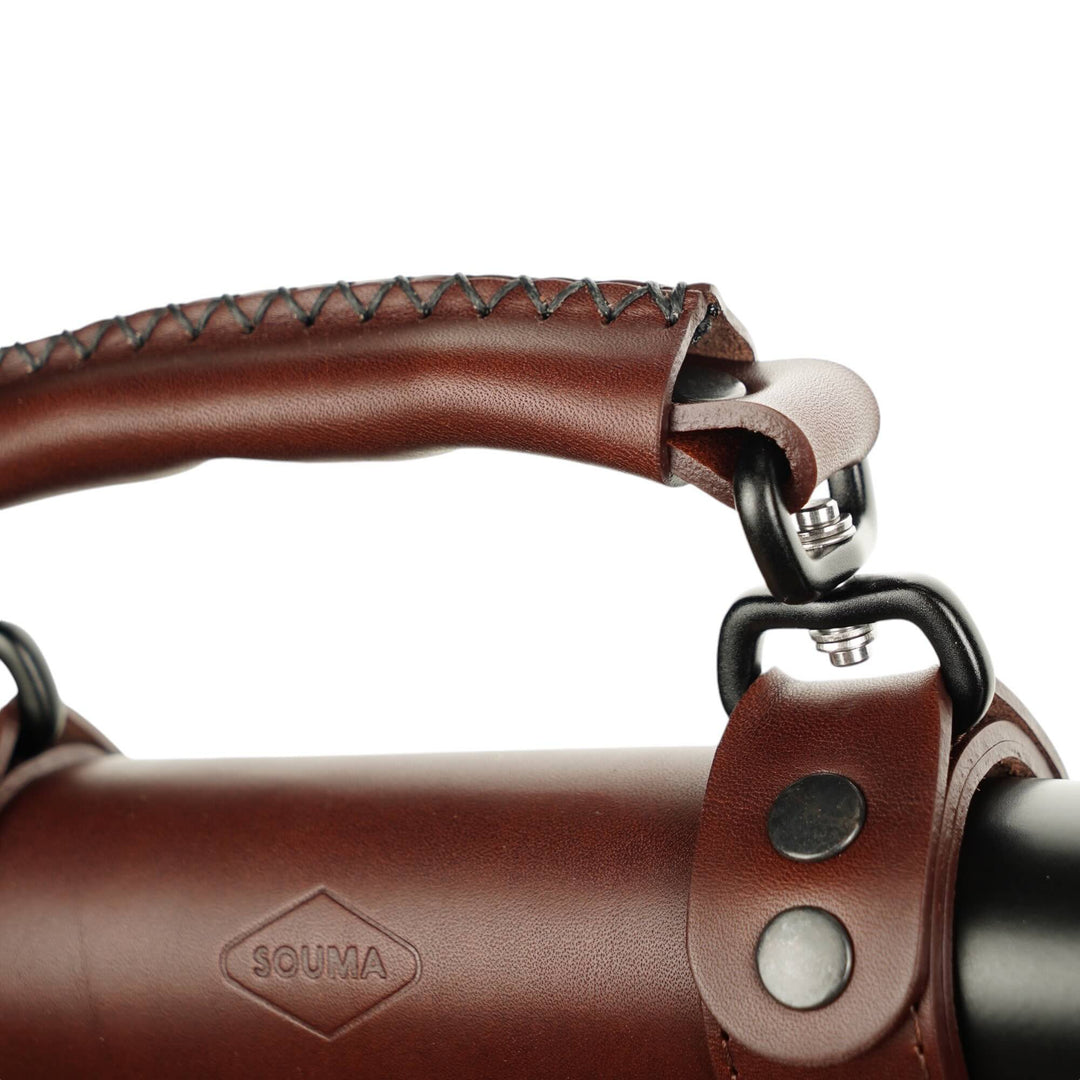 Heavy Duty Leather Carry Handle for Brompton Bicycle - Brompton accessories - Souma Leather