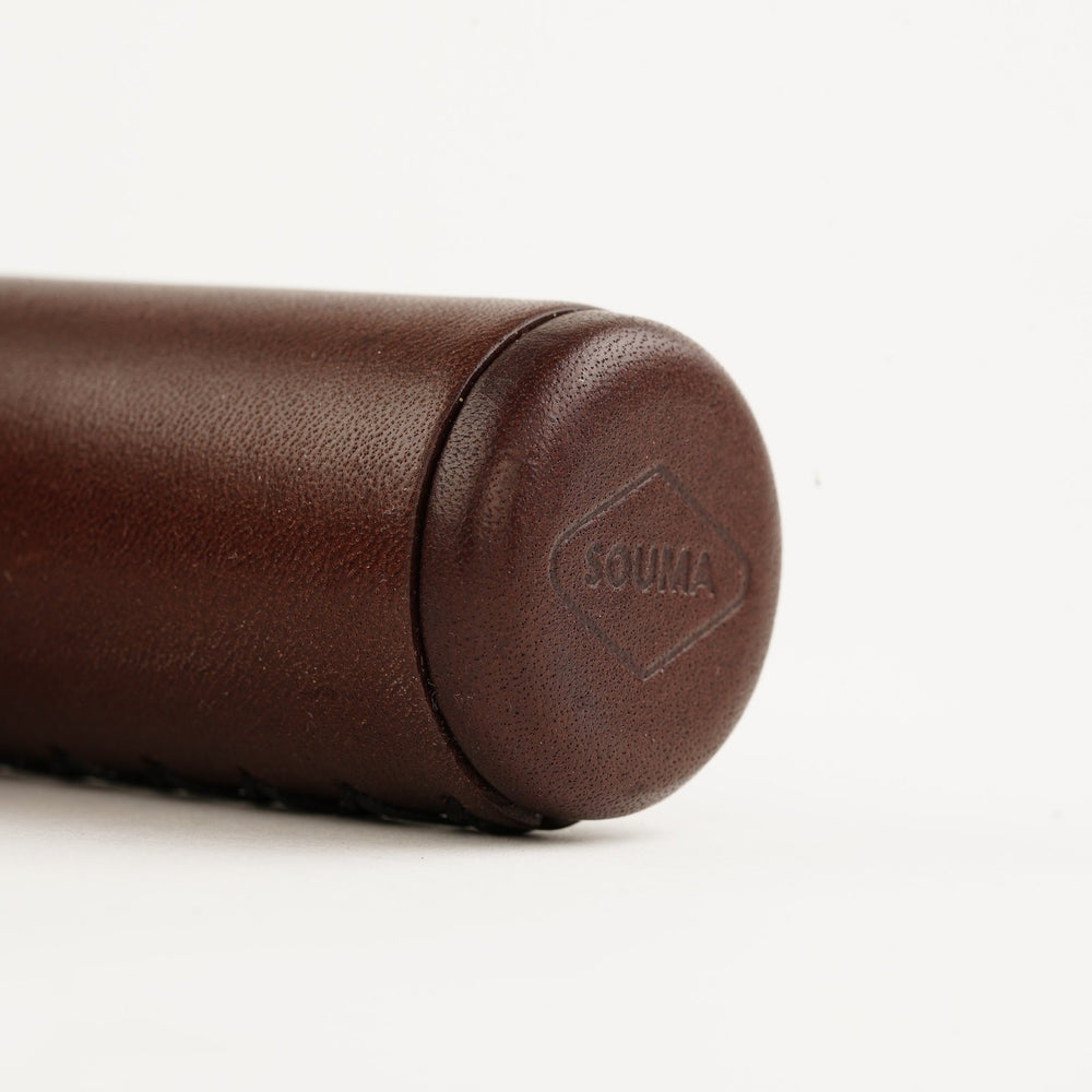 brown leather grip detail