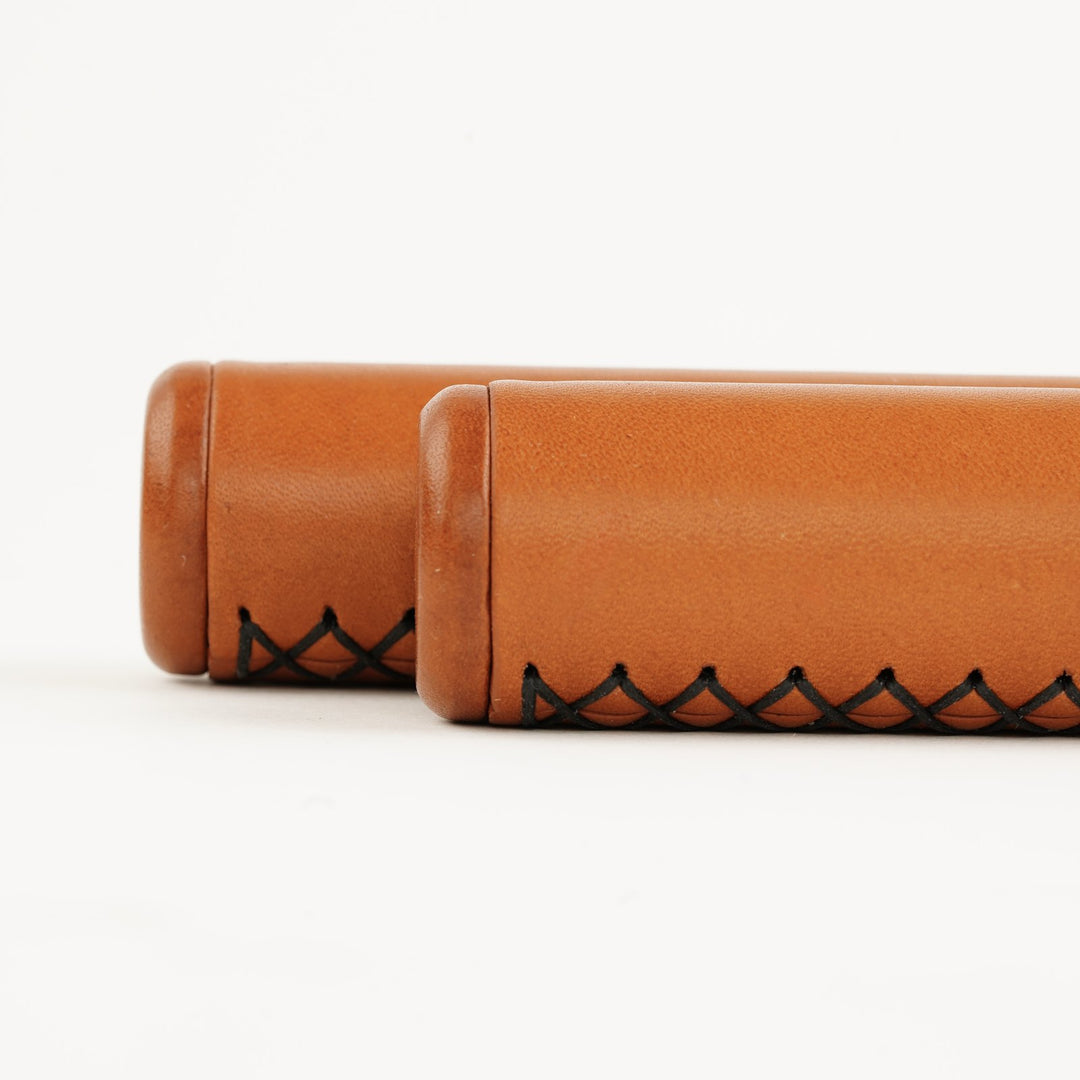 two honey leather grips side view