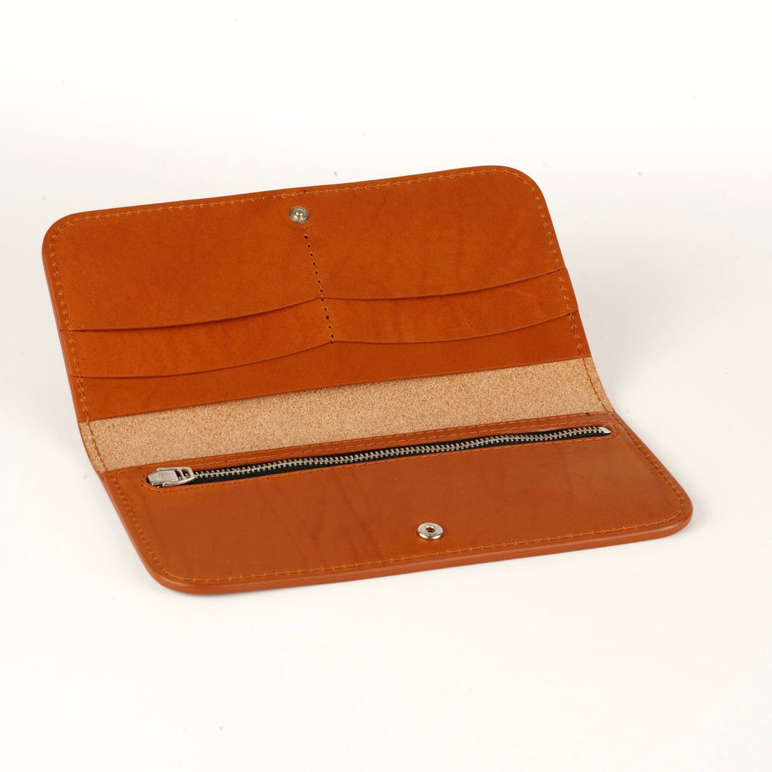 Women's Leather Wallet - Fold Souma Leather Honey, inside