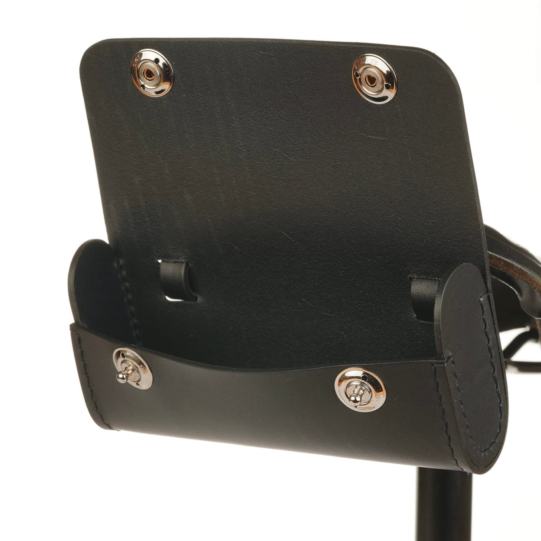 traditional saddle bag black silver hardware normal