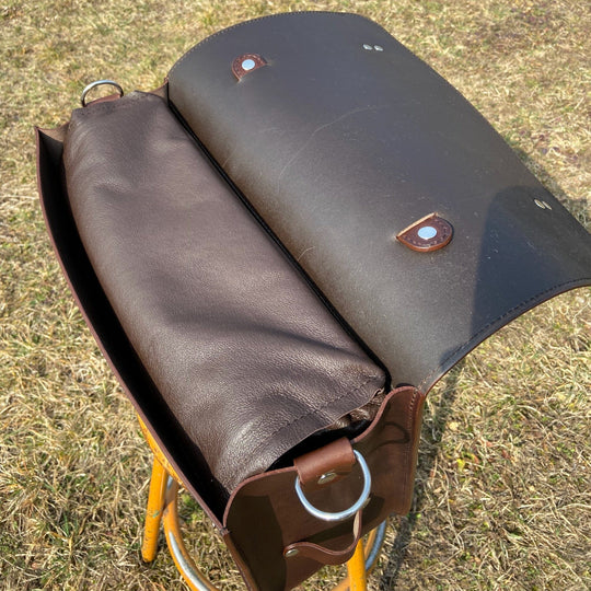 Leather Camera Bag for Brompton Souma Leather pigskin detail