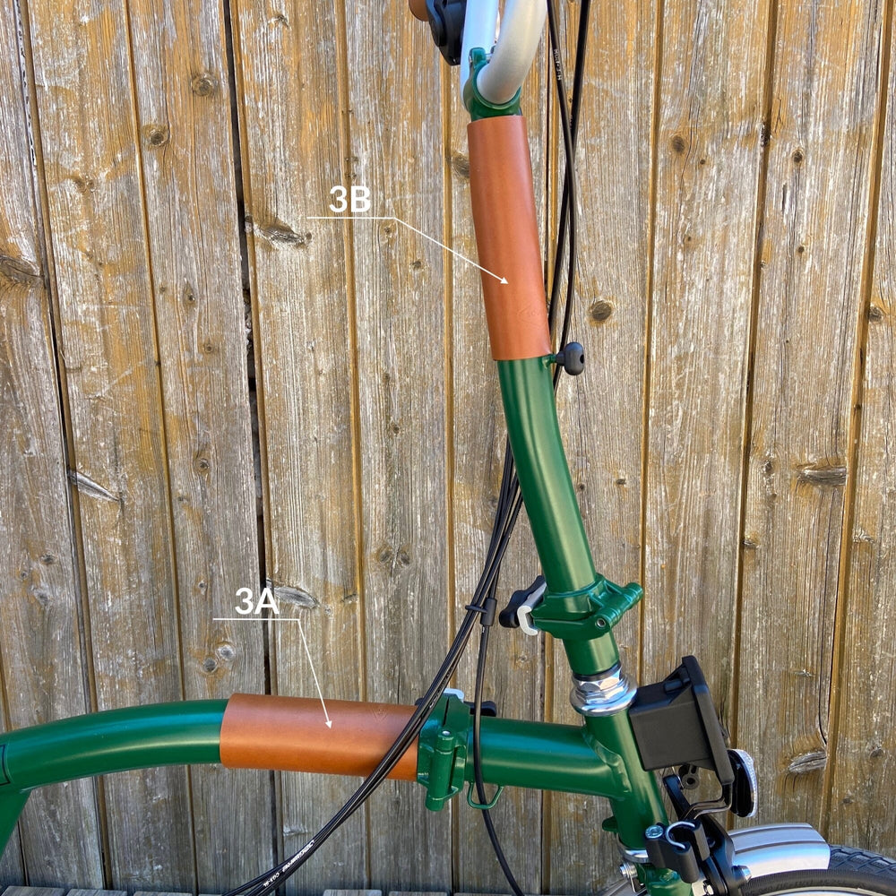 Brompton Leather Frame Protector Configurator Souma Leather  honey front details