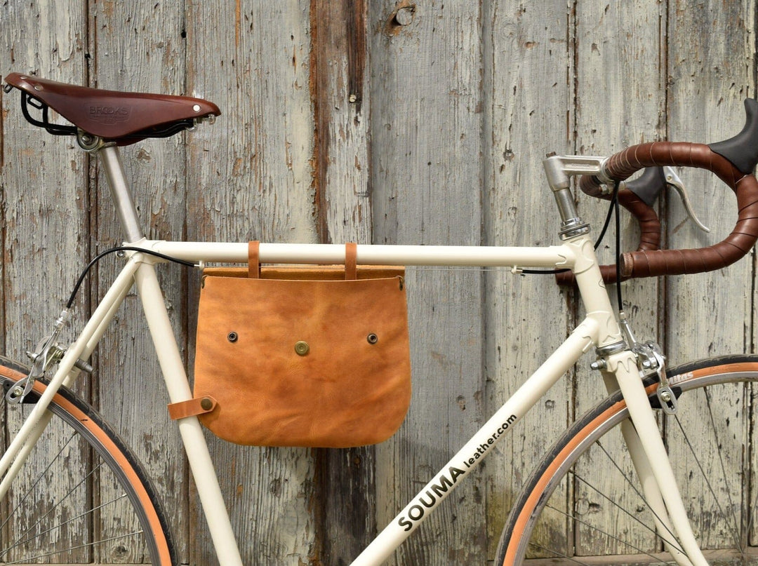 Bikegab - Leather bicycle frame bag/shoulder bag "TOPAZ" Souma Leather 