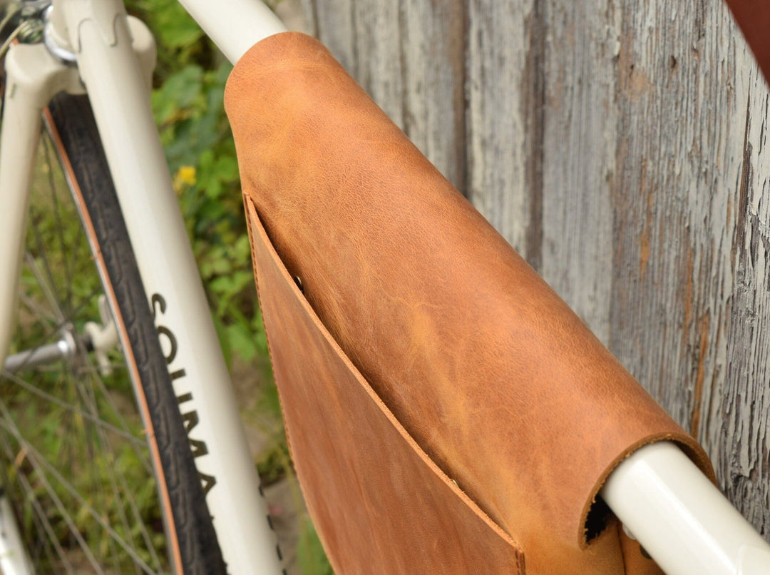 Bikegab - Leather bicycle frame bag/shoulder bag "TOPAZ" Souma Leather 