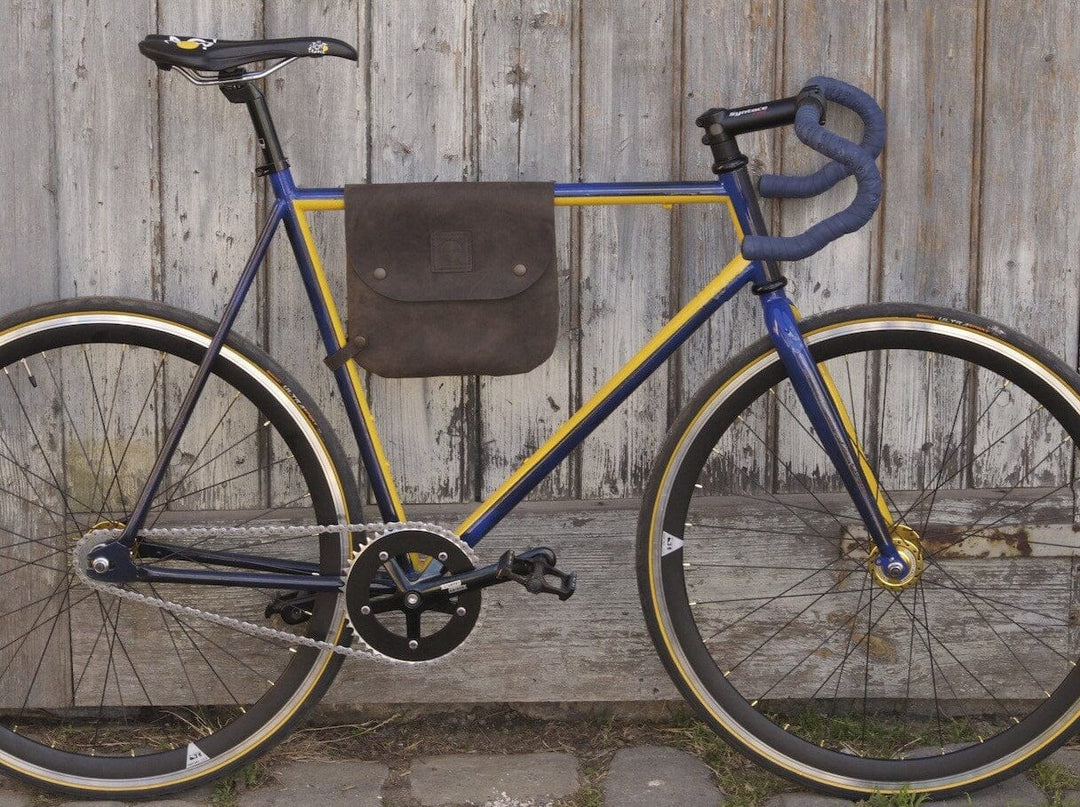 Bicycle Leather Frame Bag - Fits most frames and provides elegant and practical for urban cycling