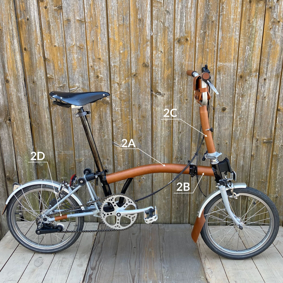 Brompton Leather Frame Protector Configurator Souma Leather honey description