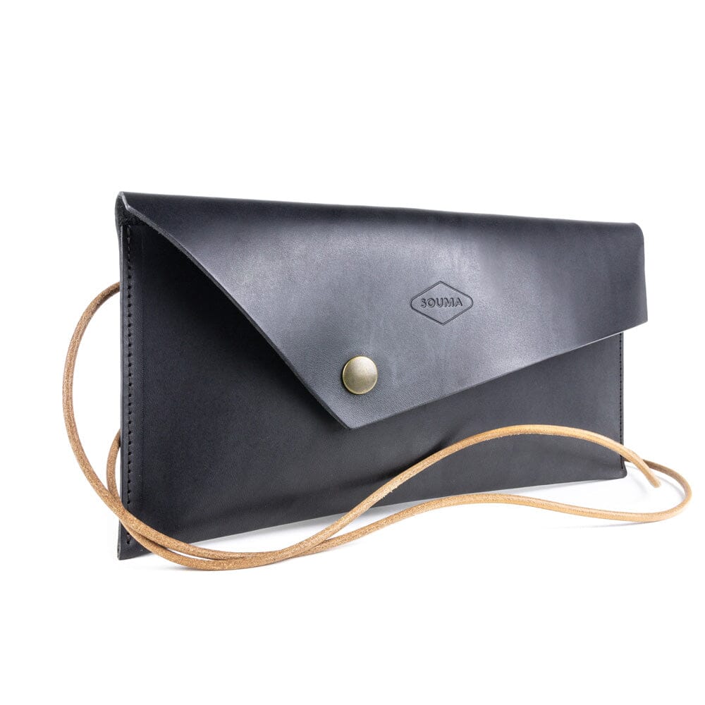 Women's leather clutch - Marc Souma Leather Black 