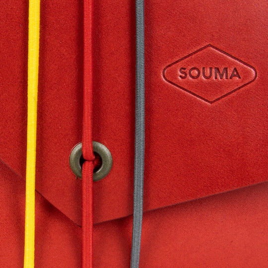 Women's leather clutch - Jose Souma Leather  rubbers close-up