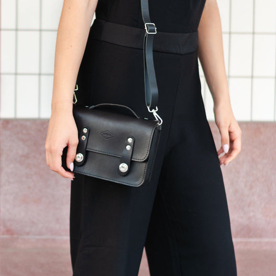 Mini briefcase - Minnie Souma Leather black