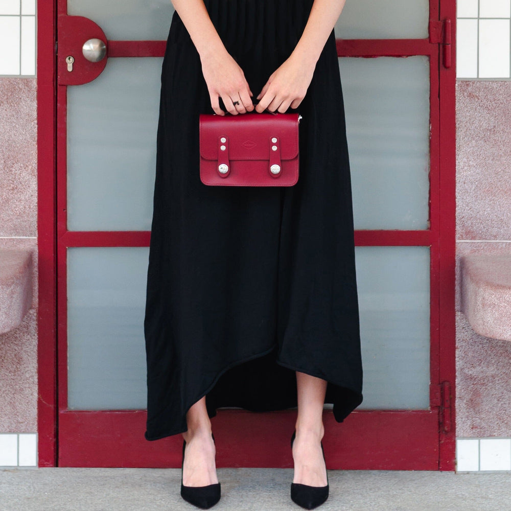 Mini briefcase - Minnie Souma Leather bordo