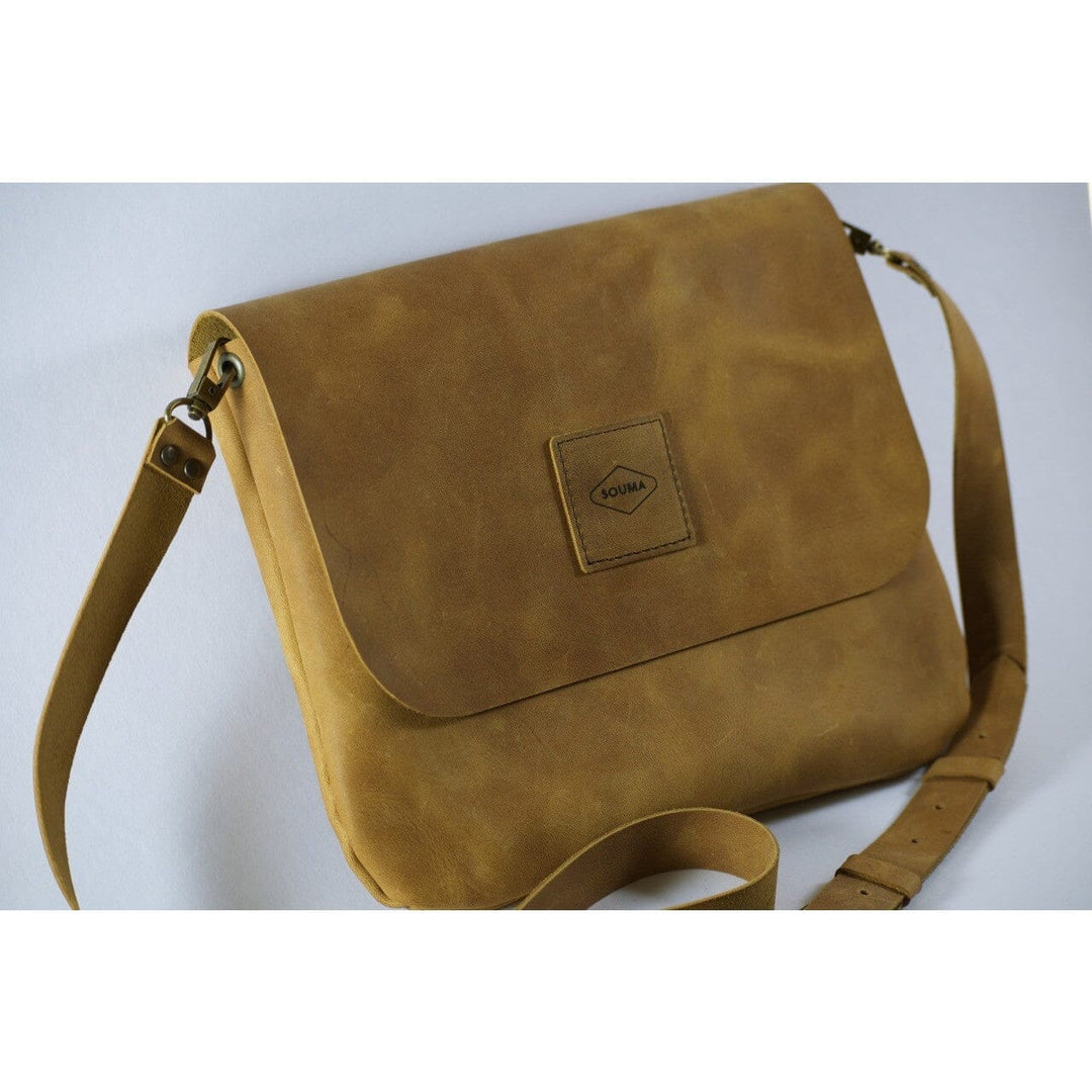 Simple Satchel "TOPAZ" Souma Leather 